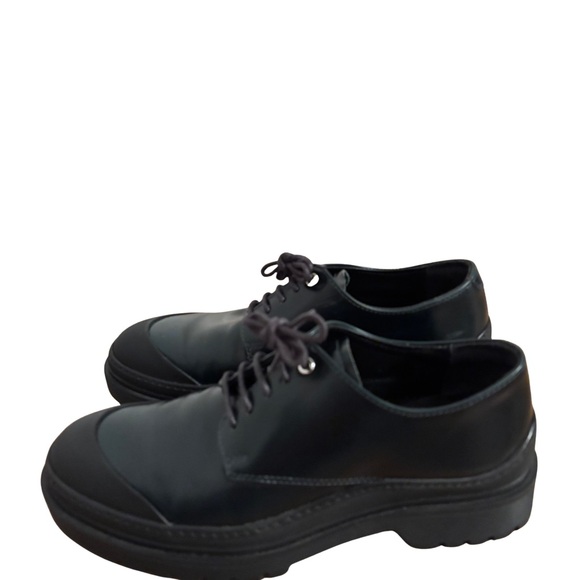 WANT Les Essentiels Forest Green Oxfords with Black Rubber Bottoms - Picture 4 of 9